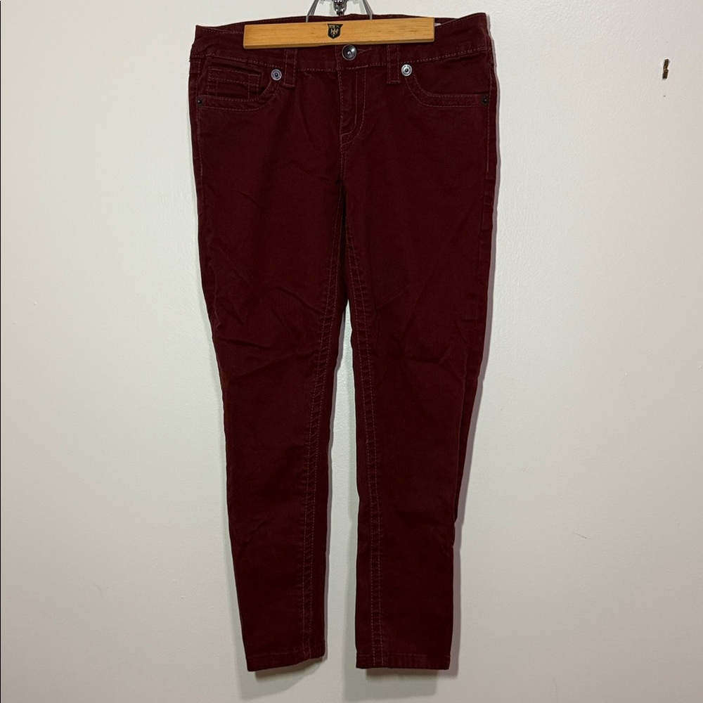 Seven7 Chocolate Burgundy Skinny Jeans size 8
